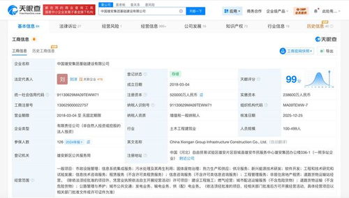 中國雄安集團基礎建設公司增資至52億元 信息系統集成服務引領智慧新城建設新篇章